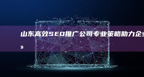 山东高效SEO推广公司：专业策略助力企业网络品牌价值提升